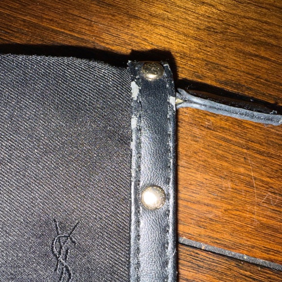 Yves Saint Laurent Black Fabric Detail Clutch - Picture 4 of 9